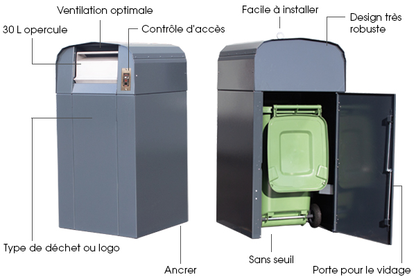 Abri bac biodéchets Sentry Abri bac biodéchets Sentry