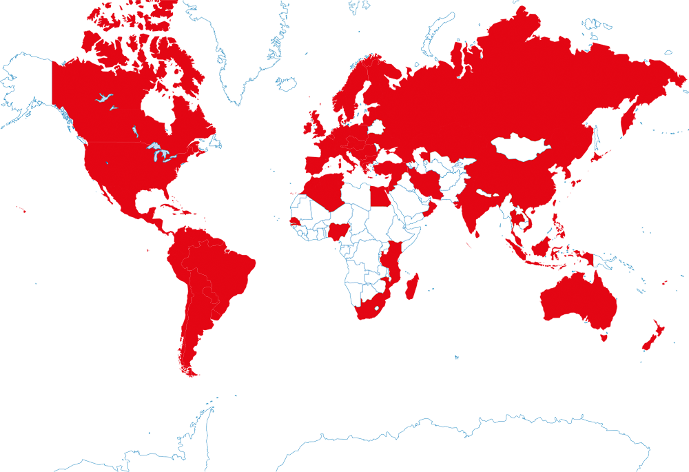 Kaart ISPM landen