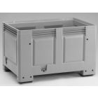 Kunststof palletbox op 4 poten, 1200x800x760 mm, 535 ltr, grijs