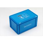 Milieubox 600x400x340 mm, 60 ltr, met snapversluitingen, blauw