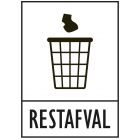 Set stickers voor ecosort, Restafval