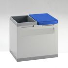 Kantoormodule voor papier en restafval 400x300x350 mm grijs/blauw
