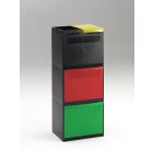 4Fractie module zwart 2x kantelbak rood/groen 1 klem 1 emmer deks geel