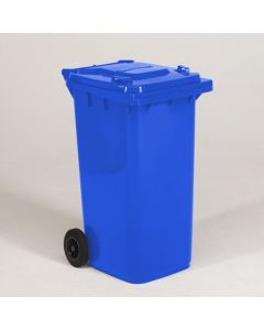 2-wiel container, 580x740x1070 mm, 240 ltr, met deksel, blauw