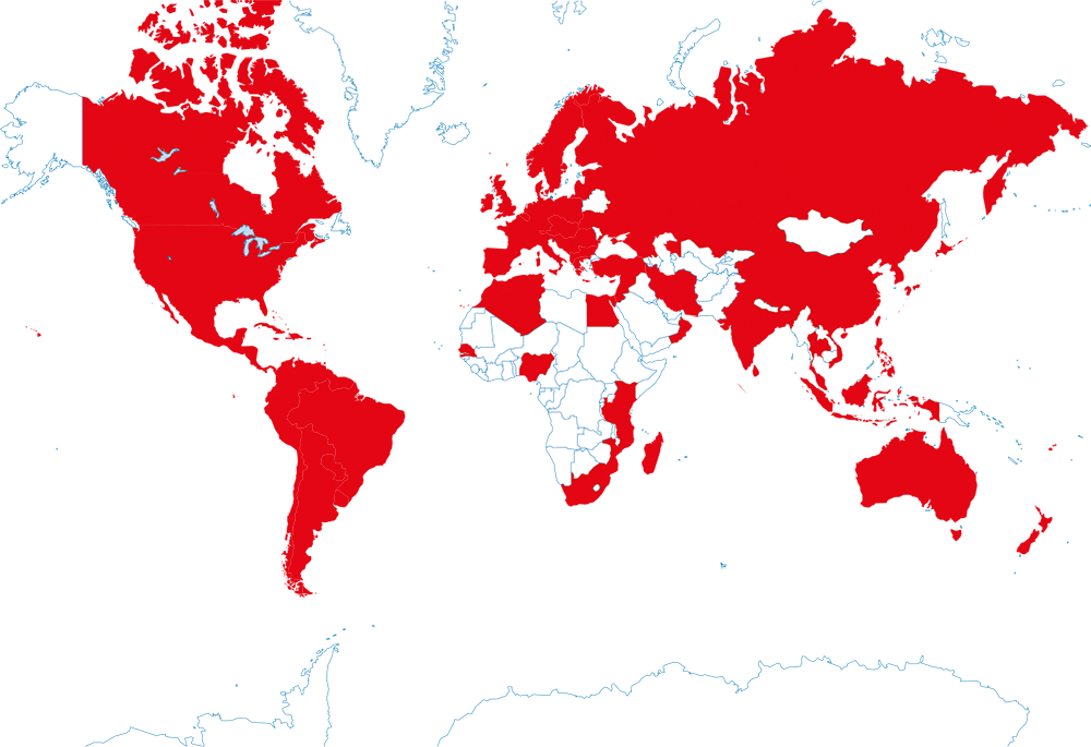 Kaart ISPM landen